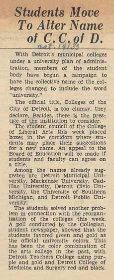 Newsclipping, Collegian(?) Newsclipping, Collegian(?)
