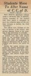 Newsclipping, Collegian(?) Newsclipping, Collegian(?)