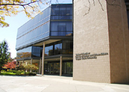View of the Reuther Library from the north